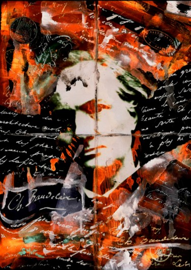 Tekening getiteld "Baudelaire" door Sylvia Mota, Origineel Kunstwerk, Inkt