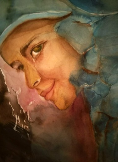 Peinture intitulée "suivez mon regard" par Sylviane Joséphine Tirez, Œuvre d'art originale, Aquarelle