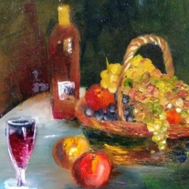 Malerei mit dem Titel "l'abondance" von Sylviane Joséphine Tirez, Original-Kunstwerk, Öl