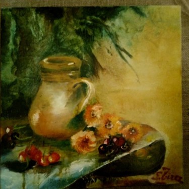 Картина под названием "chaleur estivale" - Sylviane Joséphine Tirez, Подлинное произведение искусства, Масло