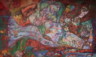 Peinture intitulée "Le retour au Berceau" par Sylviane Dréau (Sylviou), Œuvre d'art originale, Huile