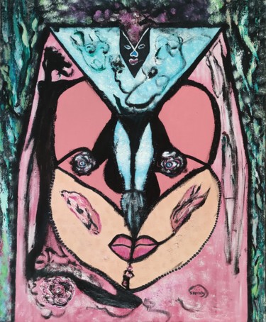 Peinture intitulée "Le poids d'une mémo…" par Sylviane Dréau (Sylviou), Œuvre d'art originale, Huile