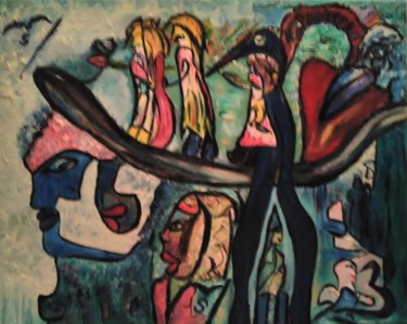 Pintura intitulada "Paradis sous la bra…" por Sylviane Dréau (Sylviou), Obras de arte originais, Óleo