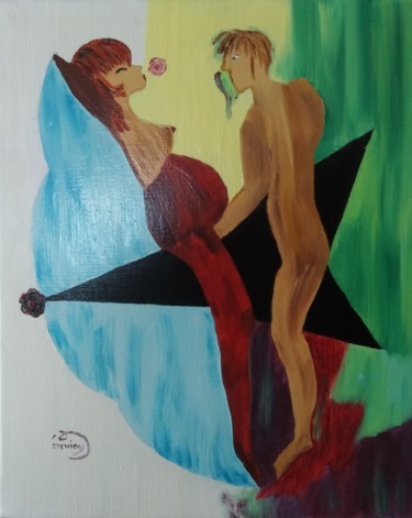 Peinture intitulée "Le tourbillon de la…" par Sylviane Dréau (Sylviou), Œuvre d'art originale, Huile