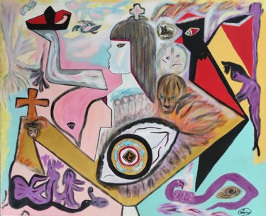 Malerei mit dem Titel "Épuration" von Sylviane Dréau (Sylviou), Original-Kunstwerk, Acryl