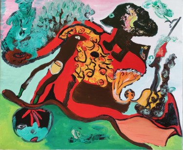 Картина под названием "Un monde sans gland" - Sylviane Dréau (Sylviou), Подлинное произведение искусства, Масло