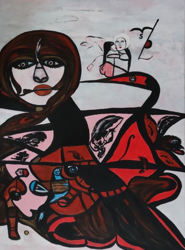 Peinture intitulée "Magie d'un  pois ch…" par Sylviane Dréau (Sylviou), Œuvre d'art originale, Acrylique
