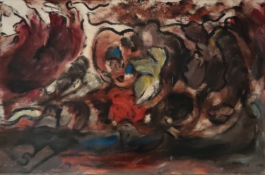 Pittura intitolato "Apocalypse" da Sylviane Dréau (Sylviou), Opera d'arte originale, Olio