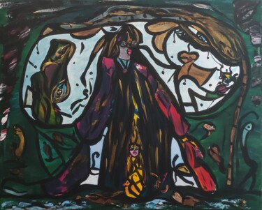 Peinture intitulée "Téhâtre du godillot" par Sylviane Dréau (Sylviou), Œuvre d'art originale, Acrylique