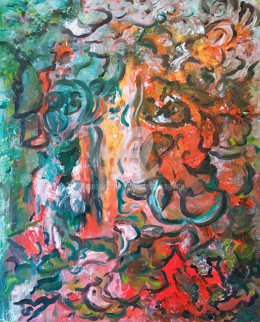 Painting titled "Brut de rêves en co…" by Sylviane Dréau (Sylviou), Original Artwork, Oil