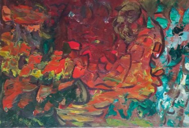 Painting titled "La Sauvage" by Sylviane Dréau (Sylviou), Original Artwork, Oil