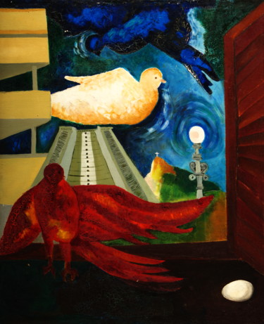 Pintura intitulada "Sem Título" por Sylvia Serra Barreto, Obras de arte originais, Óleo