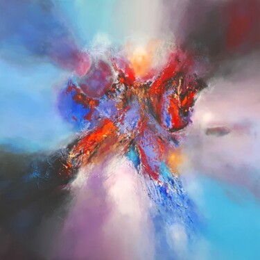 Картина под названием "Dans le ciel bleu d…" - Sylvid, Подлинное произведение искусства, Акрил