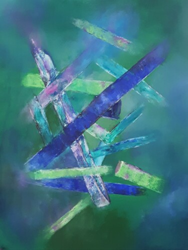 Картина под названием "ÉCLATS 5" - Sylvid, Подлинное произведение искусства, Акрил