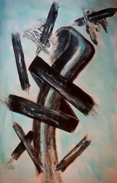 Painting titled "Signes 3" by Sylvid, Original Artwork, Acrylic