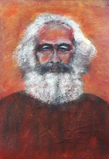 Painting titled "karl M." by Sylvid, Original Artwork, Acrylic