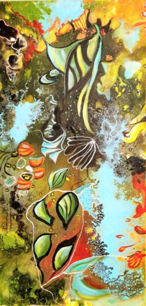 Malerei mit dem Titel "DEEP WATER" von Sylvie Abadie-Bastide, Original-Kunstwerk, Acryl