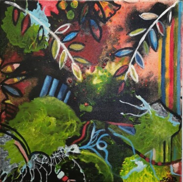 Peinture intitulée "Une Ile" par Sylvie Abadie-Bastide, Œuvre d'art originale, Acrylique Monté sur Carton