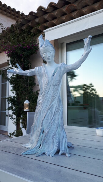 Escultura intitulada "La Sagesse" por Sylvie Allais, Obras de arte originais, Terracota