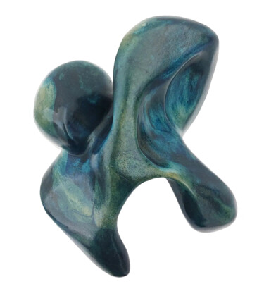 Sculpture titled "Nel Blu" by Sylvie Antoniotti, Original Artwork, Clay
