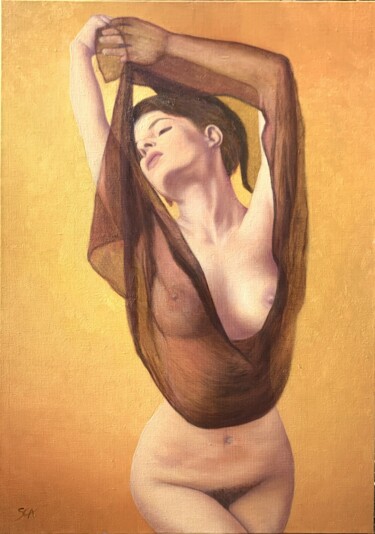 Pittura intitolato "Transparence" da Sylvie Auvray Comin, Opera d'arte originale, Olio Montato su Telaio per barella in legno