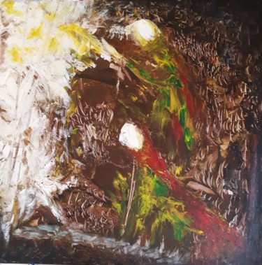 Peinture intitulée "Terre brûlée" par Sylvie Berger, Œuvre d'art originale, Acrylique