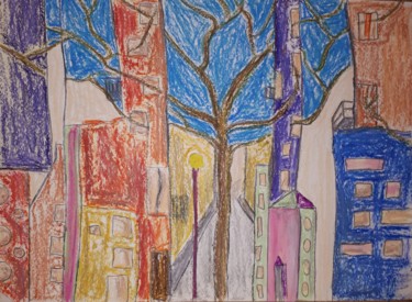 Drawing titled "Sud" by Sylvie Berger, Original Artwork, Pastel