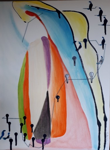Pintura intitulada "Envie" por Sylvie Berger, Obras de arte originais, Acrílico