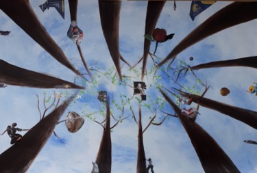 Картина под названием "Ascension" - Sylvie Berger, Подлинное произведение искусства, Акрил