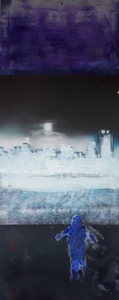 Peinture intitulée "Glacé" par Sylvie Berger, Œuvre d'art originale, Acrylique