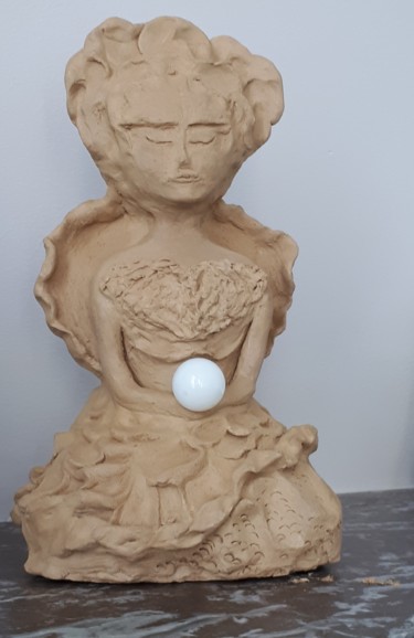Sculpture titled "Terre et Eau" by Sylvie Berger, Original Artwork, Clay
