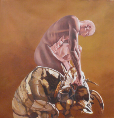Painting titled "Métamorphoses 3" by Sylvie Bayard (Sylvestre), Original Artwork, Acrylic Mounted on Wood Stretcher frame