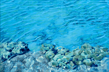 Peinture intitulée "Mer , Série Biotope…" par Sylvie Bayard (Sylvestre), Œuvre d'art originale, Acrylique Monté sur Châssis…