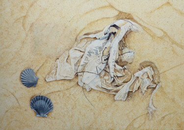 Schilderij getiteld "Vénus en perdition,…" door Sylvie Bayard (Sylvestre), Origineel Kunstwerk, Acryl Gemonteerd op Frame vo…