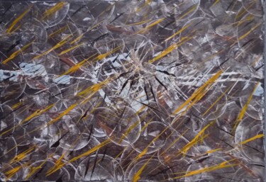 Painting titled "Bulles" by Sylvie Bisson, Original Artwork, Acrylic Mounted on Wood Stretcher frame