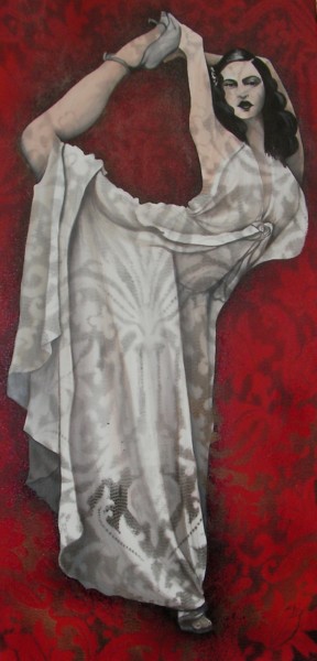 Pittura intitolato "danseuse" da Sylvie Bisson, Opera d'arte originale, Acrilico