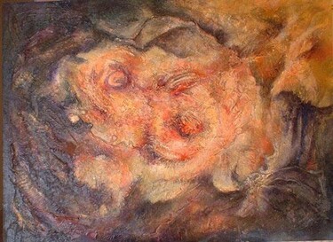 Painting titled "Origines" by Sylvie Boulet, Original Artwork, Oil