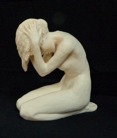 雕塑 标题为“Dilemme1” 由Sylvie Bourély (SB), 原创艺术品, 粘土