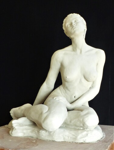 Skulptur mit dem Titel "Wanda" von Sylvie Bourély (SB), Original-Kunstwerk, Terra cotta