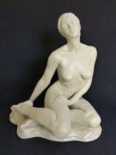 Skulptur mit dem Titel "Wanda .." von Sylvie Bourély (SB), Original-Kunstwerk, Terra cotta