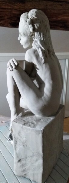 Sculpture intitulée "La Rêveuse 9" par Sylvie Bourély (SB), Œuvre d'art originale
