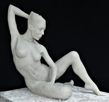 Γλυπτική με τίτλο "Équilibre" από Sylvie Bourély (SB), Αυθεντικά έργα τέχνης, Πηλός