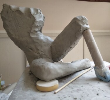 Sculpture intitulée "étape 6" par Sylvie Bourély (SB), Œuvre d'art originale, Argile