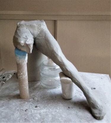 Sculpture intitulée "étape 4" par Sylvie Bourély (SB), Œuvre d'art originale, Argile