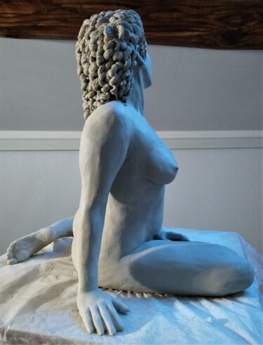 Sculpture titled "étape 19" by Sylvie Bourély (SB), Original Artwork, Clay