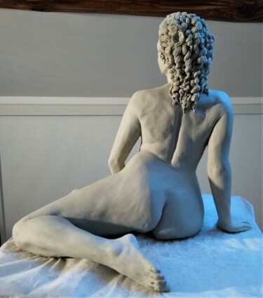 Sculpture titled "étape 17" by Sylvie Bourély (SB), Original Artwork, Clay