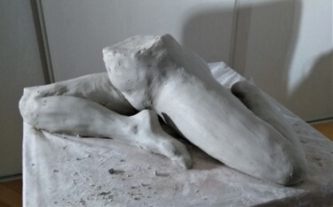 Sculpture titled "étape 5" by Sylvie Bourély (SB), Original Artwork, Clay