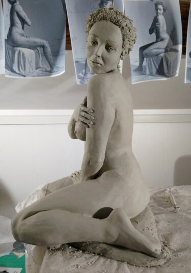Sculpture intitulée "étape 26" par Sylvie Bourély (SB), Œuvre d'art originale, Argile