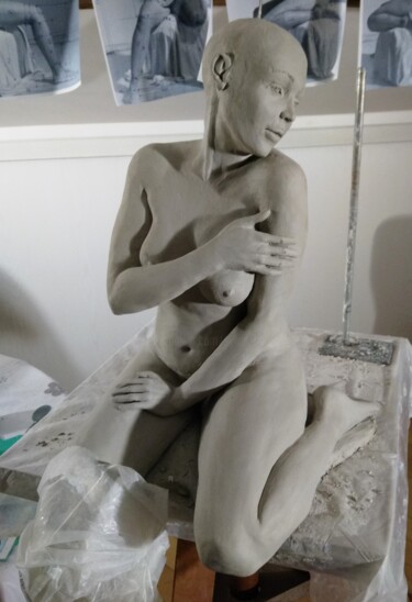 Sculpture intitulée "étape 24" par Sylvie Bourély (SB), Œuvre d'art originale, Argile