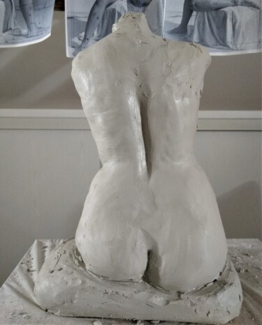 Sculpture titled "étape 4" by Sylvie Bourély (SB), Original Artwork, Clay
